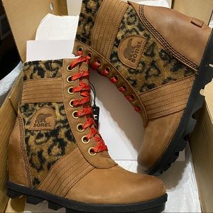 Lexie faux fur paneled wedge boot Clearance